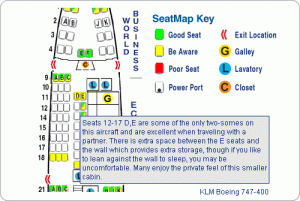 SeatGuru shows you the optimal seat on your flight